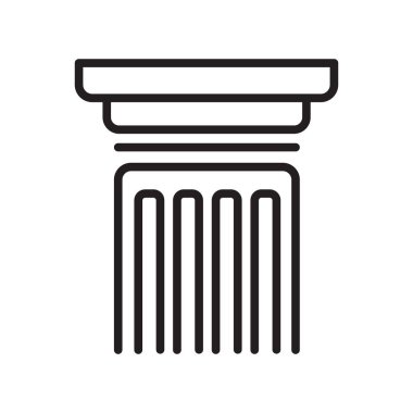 Web ve mobil uygulama tasarımınız için beyaz arkaplanda izole edilmiş sütun simgesi vektörü