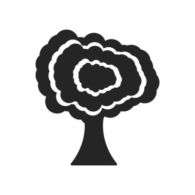 Ağaç simge vektör işareti ve beyaz arka plan üzerinde T izole sembolü