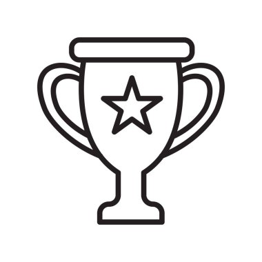 Kupa simge vektör işareti ve beyaz arka plan üzerinde izole sembolü,