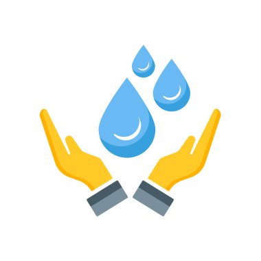 Web ve mobil uygulama tasarımınız için beyaz arkaplanda izole edilmiş su simgesi vektörü