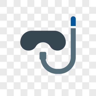 Saydam arka plan üzerinde şnorkel izole şnorkel vektör simgesi 