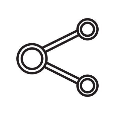 Simge vektör işareti ve beyaz arka plan üzerinde izole sembolü paylaşmak, 