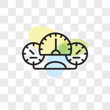 Saydam arka plan üzerinde Dashbo izole Pano vektör simgesi