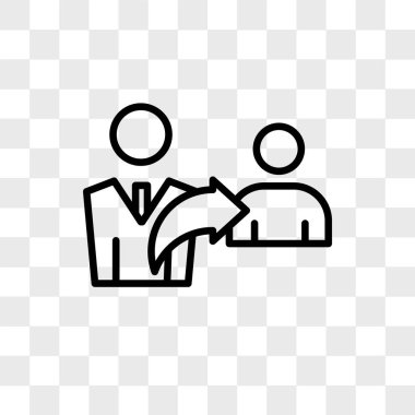 Şeffaf arkaplanda izole edilmiş vektör simgesi referansı