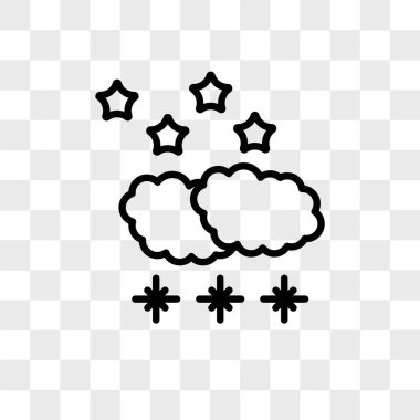 Yıldızlar şeffaf arka plan üzerinde yıldız logo izole simge vektör