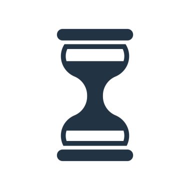 Beyaz arka plan üzerinde kum saati sı izole kum saati simgesi vektör