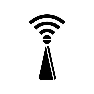 Kablosuz simge vektörü beyaz arkaplanda izole edildi, kablosuz işaret