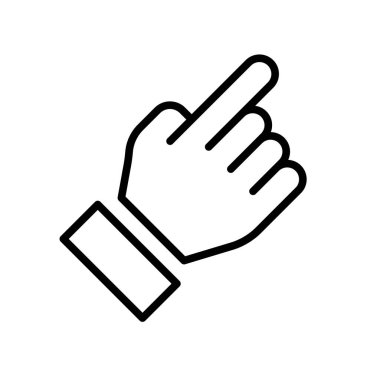 İmleç simgesi vektörü beyaz arkaplanda izole edildi, imleç işareti, I