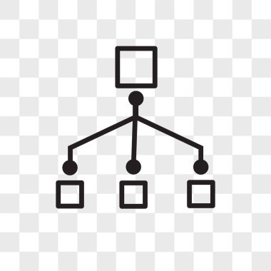 ağ iş akışı vektör simgesi şeffaf arkaplanda izole,