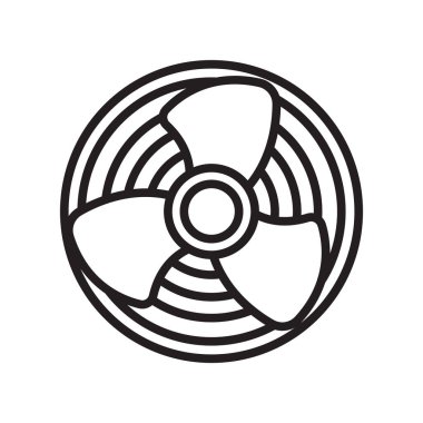 Beyaz arka plan üzerinde Fan işareti izole fan simge vektör