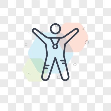 Saydam arka plan üzerinde kazanan lo izole kazanan vektör simgesi