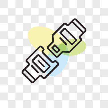 Saydam arka plan üzerinde Seatbel izole emniyet kemeri vektör simgesi