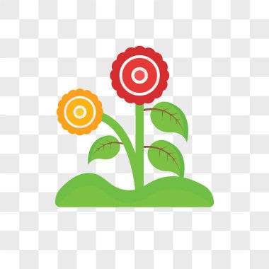 Saydam arka plan üzerinde çiçek izole çiçek vektör simgesi 