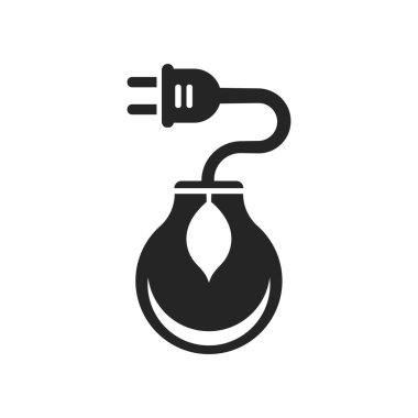 Yeşil enerji ikonu vektör işareti ve sembolü beyaz arka planda izole edildi