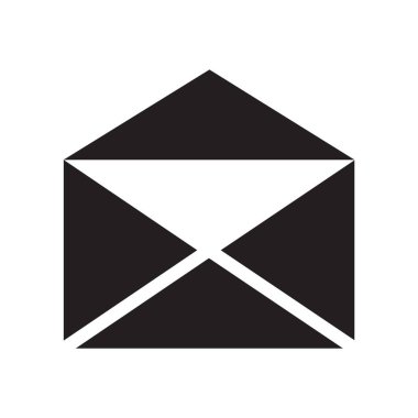 Beyaz arka plan üzerinde posta işareti izole posta simge vektör