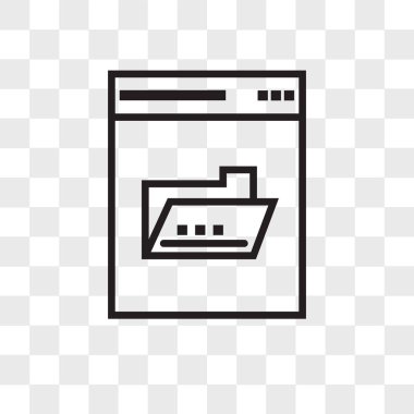 Remote access vector icon isolated on transparent background, Re