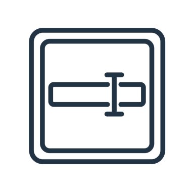 Girdi simgesi vektörü beyaz arkaplanda izole edildi, girdi işareti