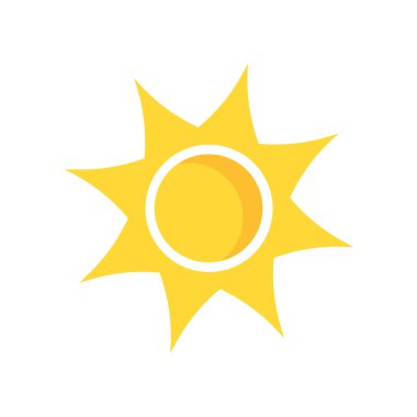 sun icon vector isolated on white background for your web and mobile app design