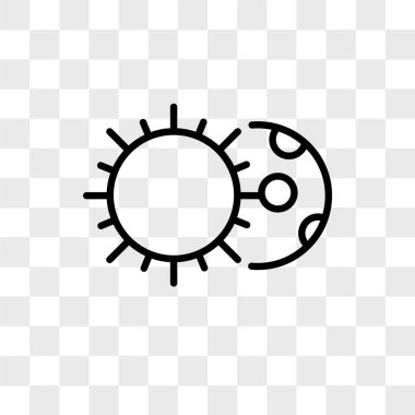 Saydam arka plan üzerinde Moon logosu d izole ay vektör simgesi