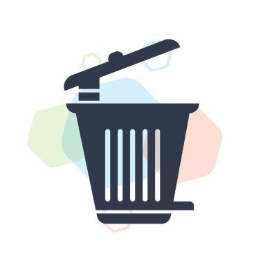 Çöp kutusu vektörü web ve mobil uygulama tasarımınız için beyaz arkaplanda izole edildi