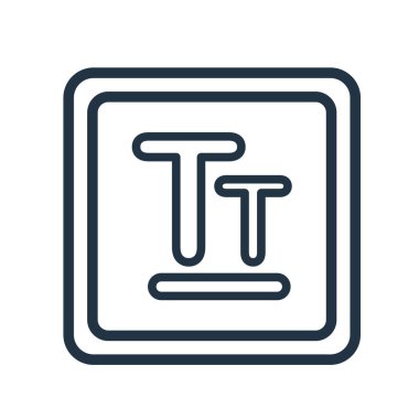 Metin simgesi vektörü beyaz arkaplanda izole edildi, metin işareti