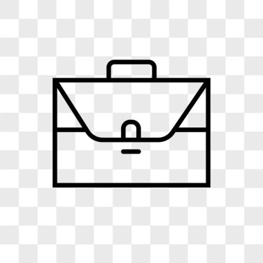 Saydam arka plan üzerinde Portfo izole portföy vektör simgesi