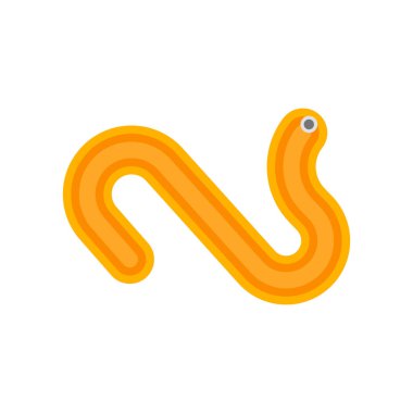 Solucan simge vektör işareti ve beyaz arka plan üzerinde izole sembolü