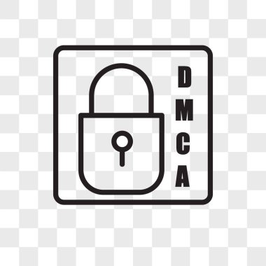 dmca vector icon isolated on transparent background, dmca logo d clipart