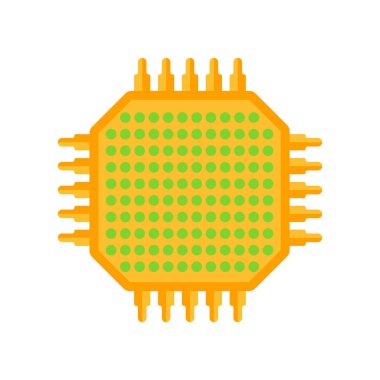 CPU simge vektör işareti ve beyaz arka plan üzerinde izole sembolü