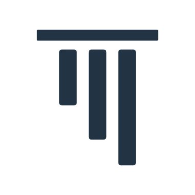 Beyaz arkaplanda izole edilmiş merkez hizalama simgesi vektörü, Cente