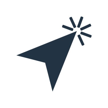 Beyaz arka plan üzerinde imleç işaret izole imleç simge vektör