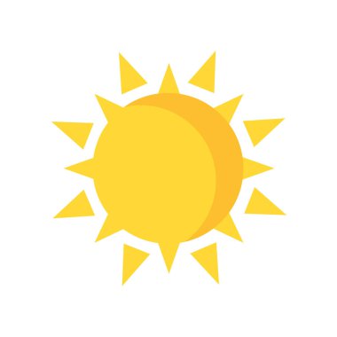 sun icon vector isolated on white background for your web and mobile app design