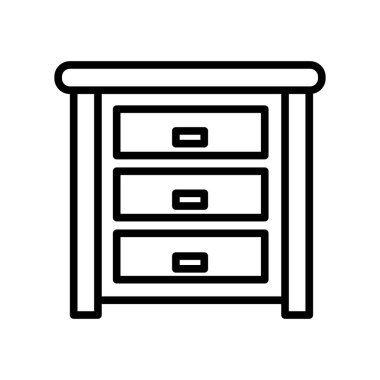 Çekmece simgesi vektörü beyaz arkaplanda izole edildi, çekmece işareti, I