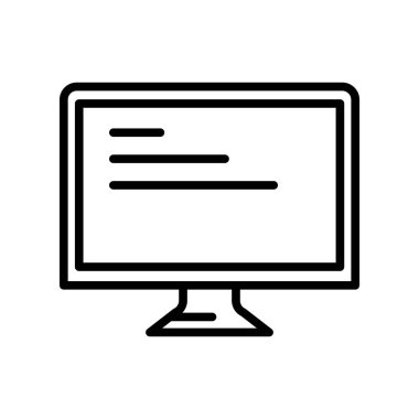 Screen icon vector isolated on white background, Screen sign