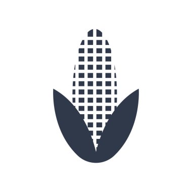 Web ve mobil uygulama tasarımınız için beyaz arkaplanda izole edilmiş mısır simgesi vektörü