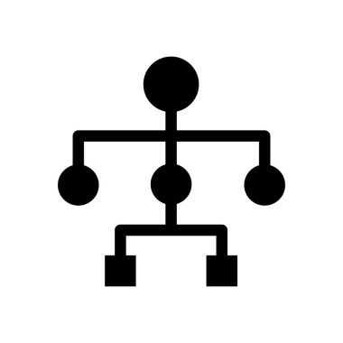 Diyagram simge vektör işareti ve beyaz arka plan üzerinde izole sembolü