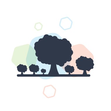 Orman simgesi vektörü web ve mobil uygulama tasarımınız için beyaz arkaplanda izole edildi