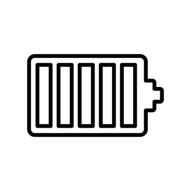 Pil simgesi vektör beyaz arka plan üzerinde pil işareti izole ,