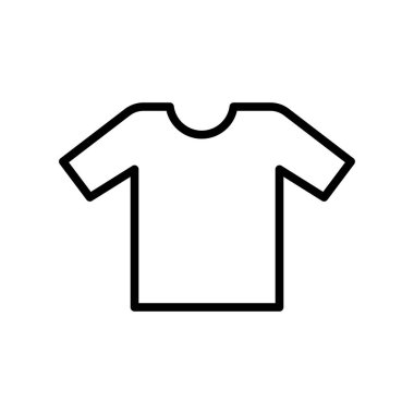 Gömlek simgesi vektör işareti ve beyaz arkaplanda izole edilmiş sembol, 