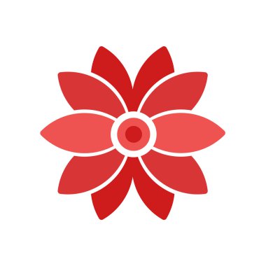 Çiçek simgesi vektörü web ve mobil uygulama tasarımınız için beyaz arkaplanda izole edildi
