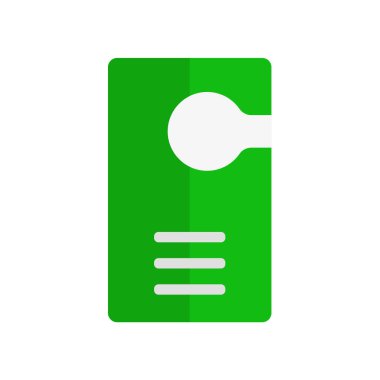 Kapı askısı simgesi vektör işareti ve sembol beyaz arka planda izole edildi