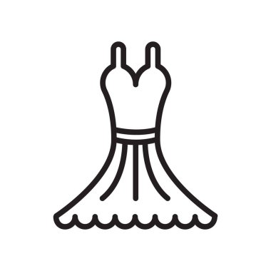 Gelin simgesi beyaz arkaplanda izole edildi