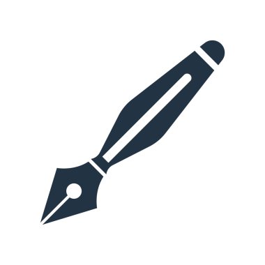 Beyaz arka plan üzerinde kalem işareti izole kalem simge vektör