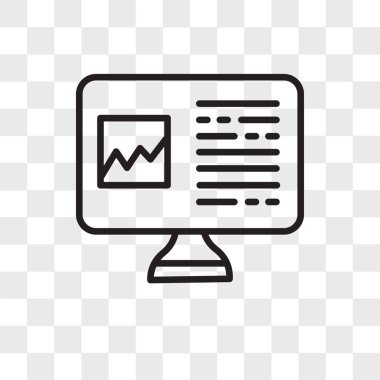 Saydam arka plan üzerinde Compute izole bilgisayar vektör simgesi