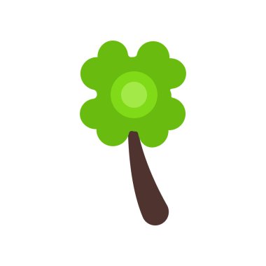 Yonca simge vektör işareti ve beyaz arka plan üzerinde izole sembolü