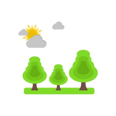 Ağaç simge vektör işareti ve beyaz arka plan üzerinde T izole sembolü