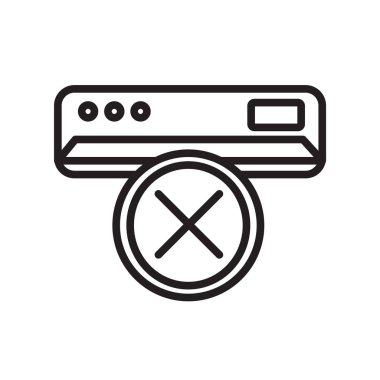 Beyaz arka plan üzerinde hava co izole Klima simge vektör