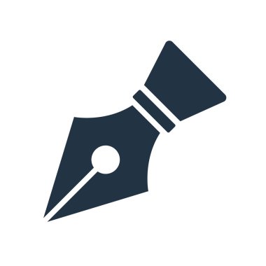 Beyaz arka plan üzerinde kalem işareti izole kalem simge vektör