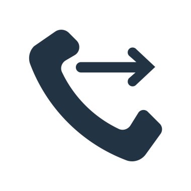 Beyaz arkaplanda simge vektörü izole edildi, çağrı kodu