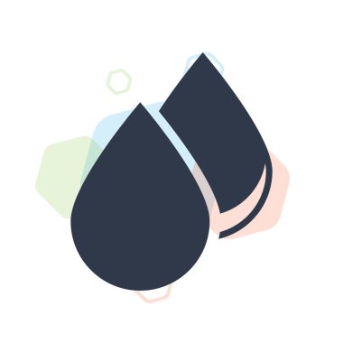 Yağ damlaları vektörü web ve mobil uygulama tasarımınız için beyaz arkaplanda izole edildi